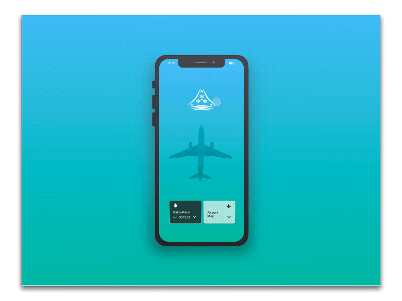 App Dribble airport app baku concept design