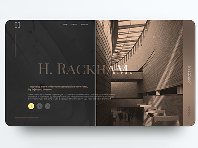 H.Rachkam luxury and modern interiors /Dark mode daily dark desktop furniture interior lux modern onepage prduct ui web
