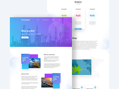 Cross Caspian Oil & Gas Logistics LLC web design crosscaspian gass landing page oil ui ux ux design web