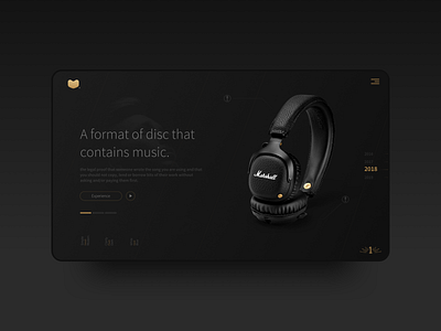 Dark UI design for music & DJ