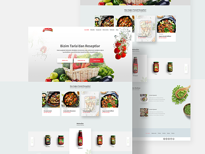 Bizim Tarla Website bizim tarla blue design field green product red superclean tomato ux uxui web website