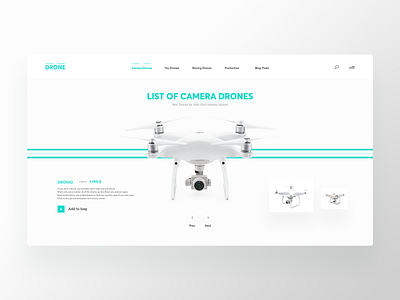 List of Camera Drones blue camera dailyui design digital dribbble drone drones list logo product product page ui uiux ux web website