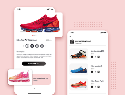 Shoe shopping app design ios mobile mobile app design nike shoe sketch