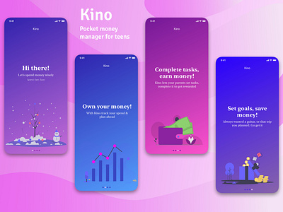 Kino - A digital pocket money manager for teens(onboarding)