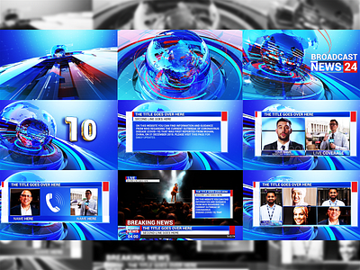 Broadcast News Package motion graphics