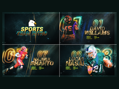 Powerful Sports team Player Promo || Player Profiles animation media motion graphics