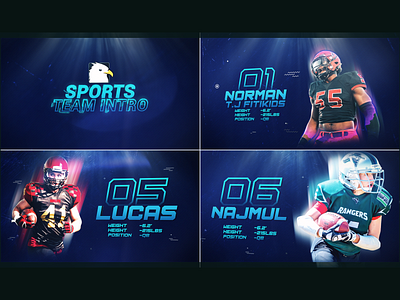 Sports Team Player Intro|| Player Profiles || player introducing animation media motion graphics