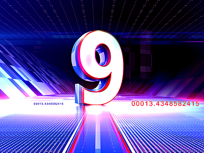 Broadcast Countdown 3d broadcast countdown digits exclusive high tech ident intro news numbers opener special event