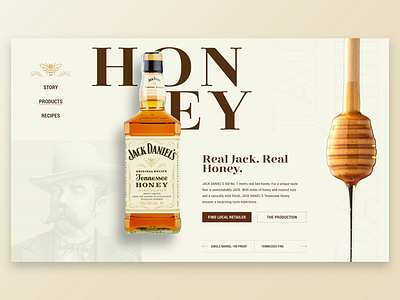 Jack Daniel‘s® Tennessee Honey | Landingpage freelance designer graphic design jack daniels landingpage typogaphy ui ui design user interface ux webdesign