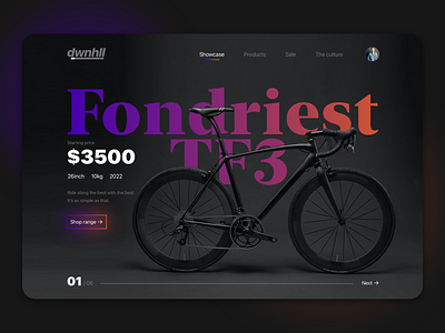 Downhill branding cycling design moody ui web design