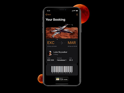 Your next flight app design fan art fanart flights ios starwars ticket ui