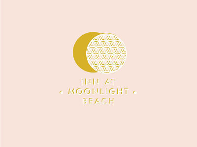 Inn At Moonlight Beach Logo feminine flower of life geometric logo modern pink