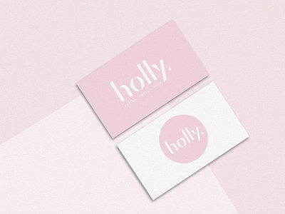 Holly Café Logo cafe deco decorative elegant feminine logo logos modern pink pretty typeface typography