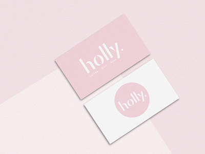 Holly Café Logo cafe deco decorative elegant feminine logo logos modern pink pretty typeface typography