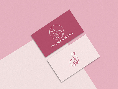 Me Llama Mama Logo adorable animal baby cute feminine lama llama logo minimal minimalist pink pretty