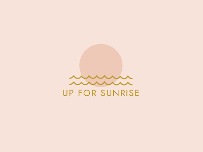 Up For Sunrise Minimalist Logo elegant feminine gold logo logo design minimal minimalist minimalist logo pink rose gold subtle sun