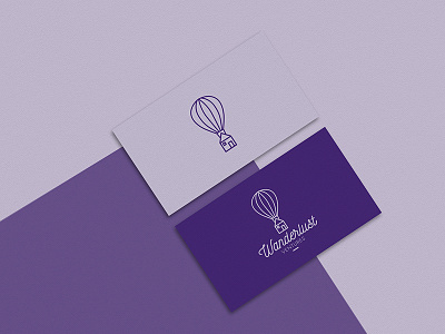 Wanderlust Logo balloon elegant feminine house logo minimal minimalist travel up wanderlust