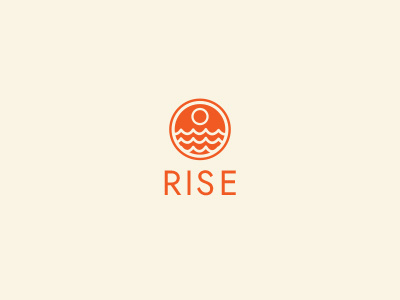 Rise Logo asian elegant logo logo design minimal minimalist minimalist logo minimalistic ocean orange subtle sun