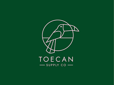 Toecan Logo bird branding elegant feminine lines logo minimalist toucan tropical