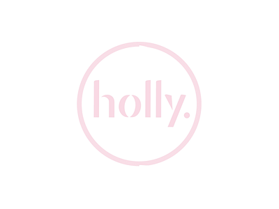 Holly Café Logo cute feminine lettering letters logo pink pretty type typeface typographic typography