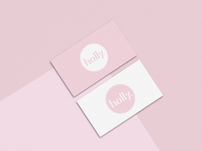 Holly Logo circle feminine letters logo pink pretty type typeface typography