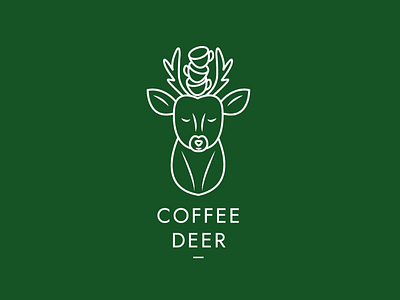 COFFEE DEER animal animals branding coffee deer lines logo minimal