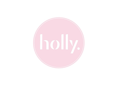 HOLLY LOGO brand branding cafe circle decorative elegant logo pink round type typedesign typeface typography