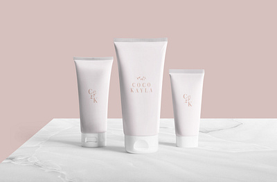 Coco Kayla classic elegant feminine floral logo minimal packagedesign pink sophisticated