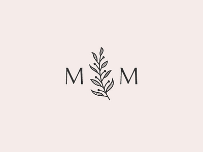 The Merry Moore brand branding classic elegant female feminine floral greenery logo logos minimal nature plant pretty simple