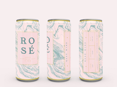 Rosé Wine Can Design