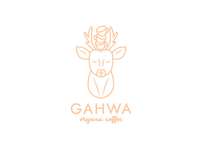 Gahwa Organic Coffee animal brand branding cafe coffee cute deer elegance elegant fawn feminine fune logo millenial modern subtle tender young youthful