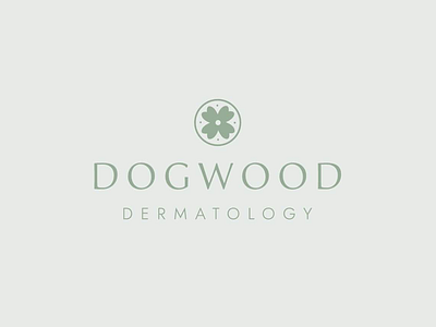 Dogwood elegant feminine floral flower geometric green logo minimal minimalist