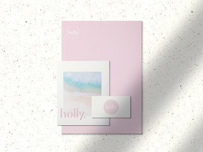 Holly art deco brand branding cafe classic coffee cute elegant feminine logo logo design minimal minimalist modern pink pretty stationary subtle
