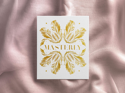 Masterly beautiful classic elegant floral flower gold logo ornament tullip typography