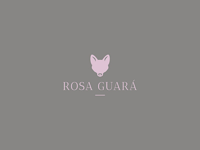 Rosa Guará Logo animal brand branding design elegant feminine fox logo logo design minimal minimalist modern wolf