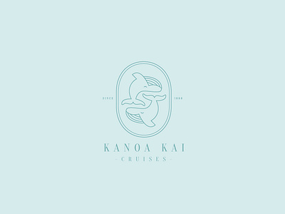 Kanoa Kai Cruises Logo brand branding cruise design elegant feminine hawaii logo minimal minimalist ocean whale