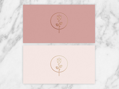 Personal Branding brand branding business card elegant feminine flower foil gold logo minimal minimalist modern pink pretty rose rose gold roses