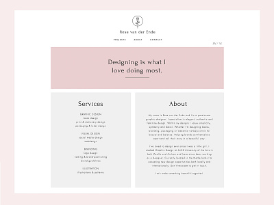 Personal Portfolio Website brand branding elegant elements feminine interaction interactive minimalist pink screen typography ui ui deisgn ui designers ui ux ui ux design uidesign ux webdesign website