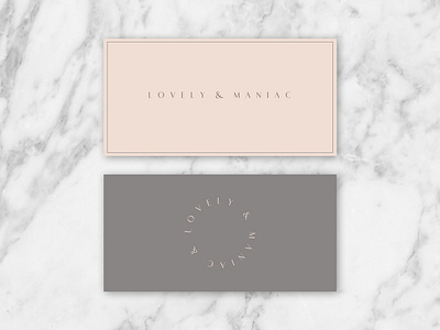 Lovely & Maniac brand branding classic cute design elegant feminine lines logo minimal minimalist modern pink pretty typography