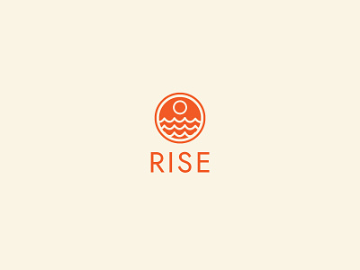 Rise Logo brand branding logo minimal minimalist minimalistic modern orange solar sun