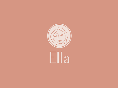 Ella beauty brand branding classic elegant female feminine girl logo minimal minimalist modern pink pretty typography woman women