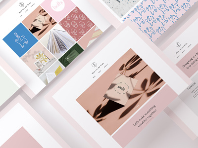 Personal Website branding design elegant feminine icon logo minimal pink portfolio typography ui ux website