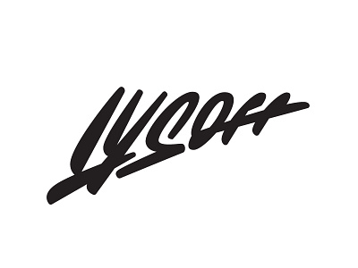 Lysoff brand identity lettering logo lysoff product types typography