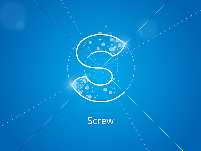 Screw graphic logo s typography