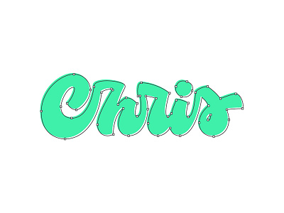 Chris lettering brand chris lettering logo type