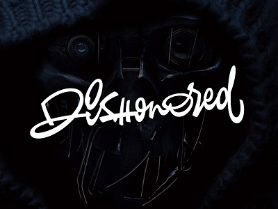 Dishonored calligraphy dishonored lettering logo style type