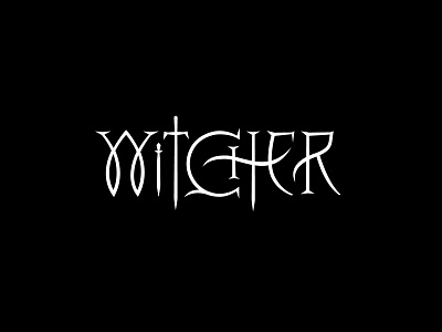 Witcher concept lettering logo witcher