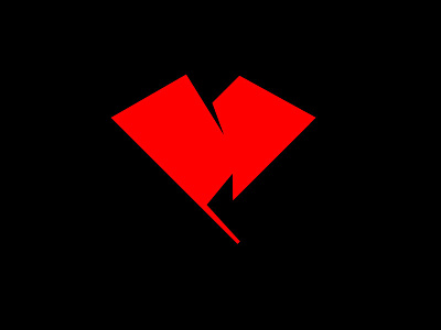 Red flag logo logotype love red