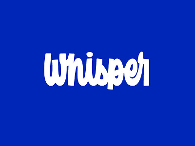 Whisper brand branding identity lettering letters logo logotype type typography