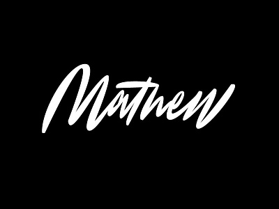 Mathew brand identity lettering letters logo logotype mathew typography